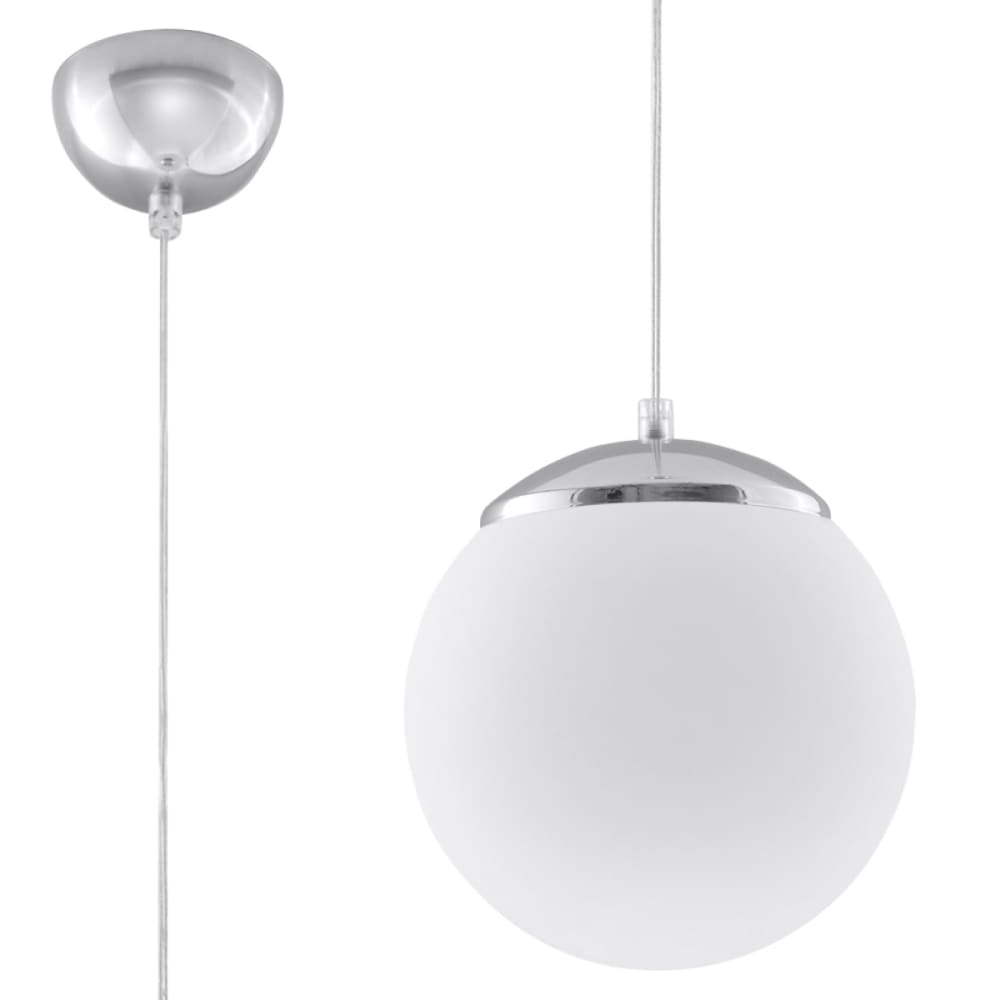 Suspension Acier Blanc/Chromé