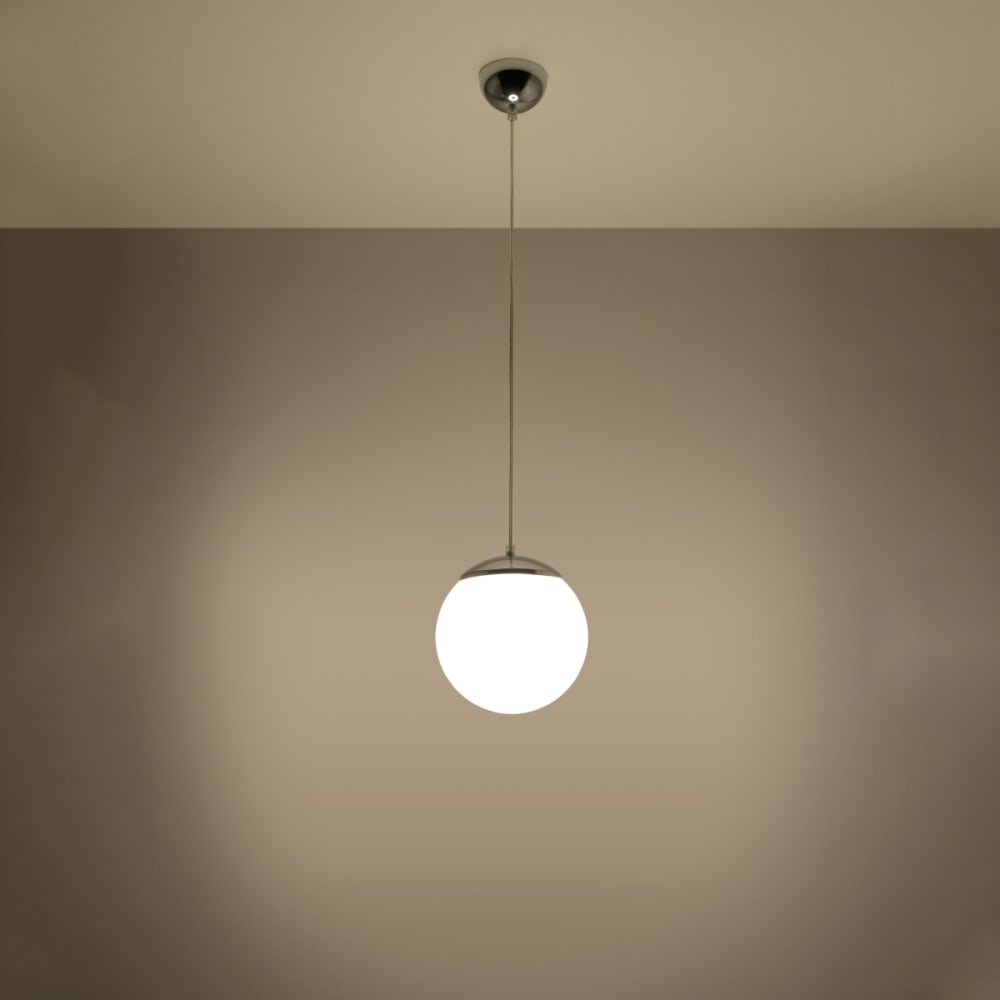 Suspension Acier Blanc/Chromé E27 1 Ugo 20 — vue 4