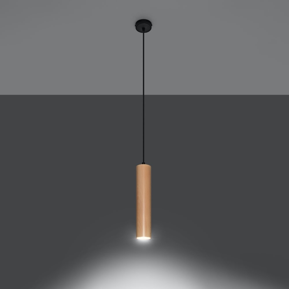 Suspension tube en bois, L: 8cm — vue 4