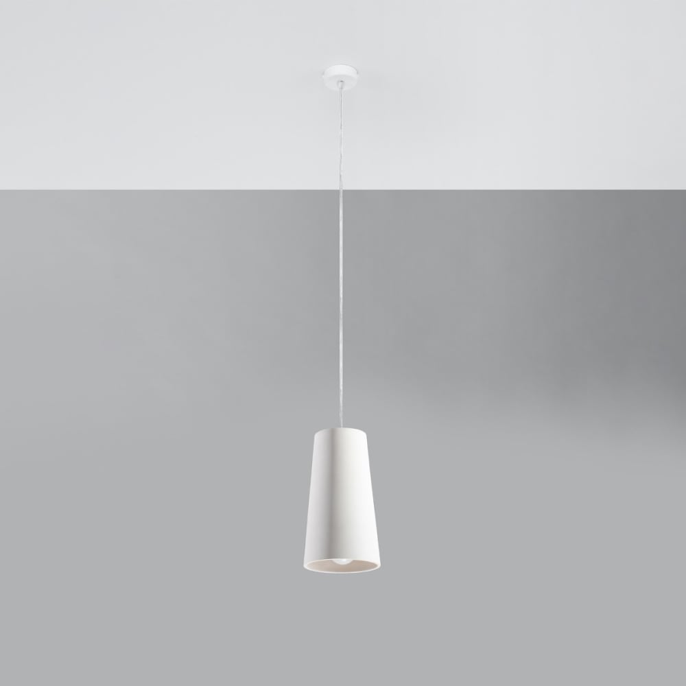 Suspension conique en céramique, blanc L: 16cm — vue 3
