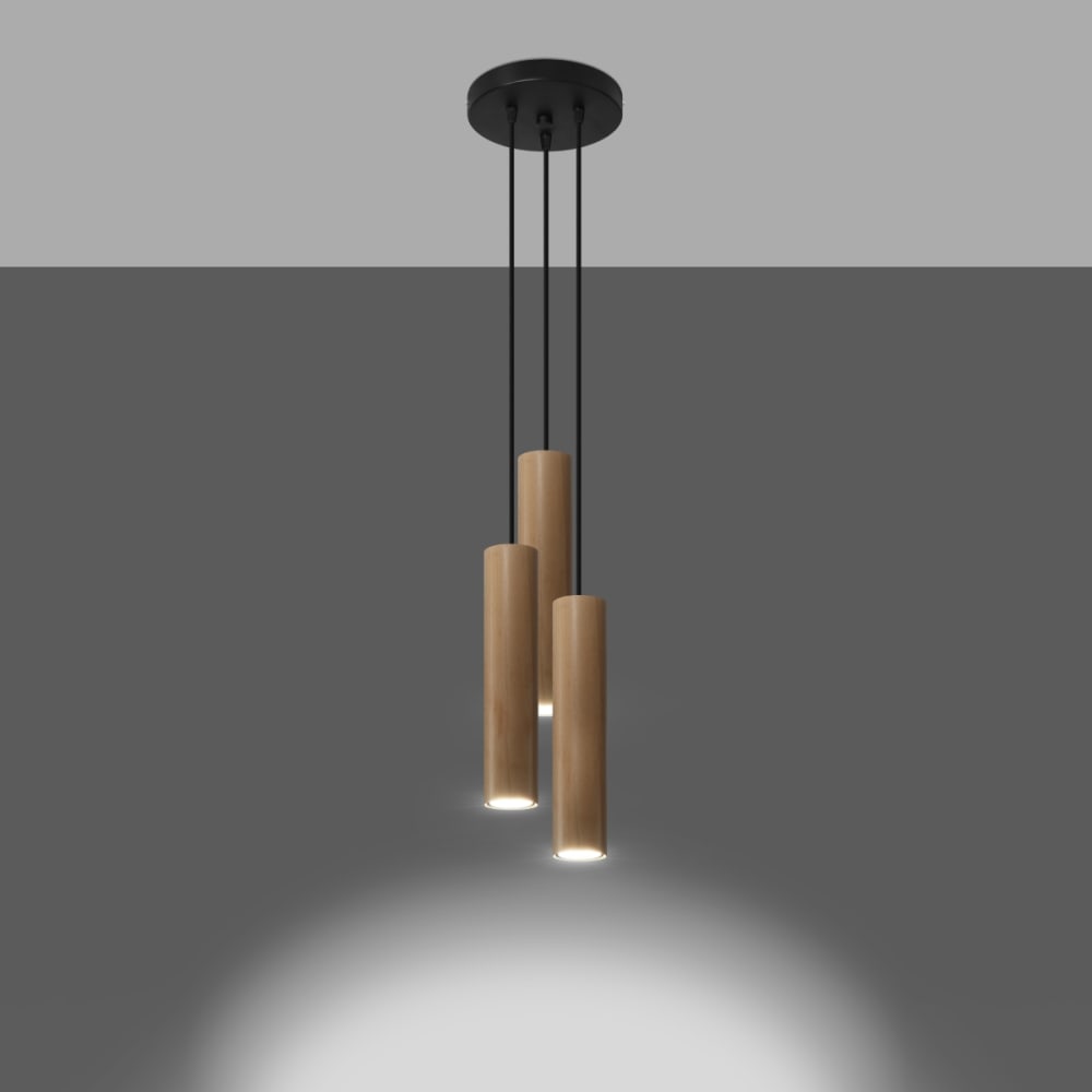 Suspension tube en bois, L: 20cm — vue 4