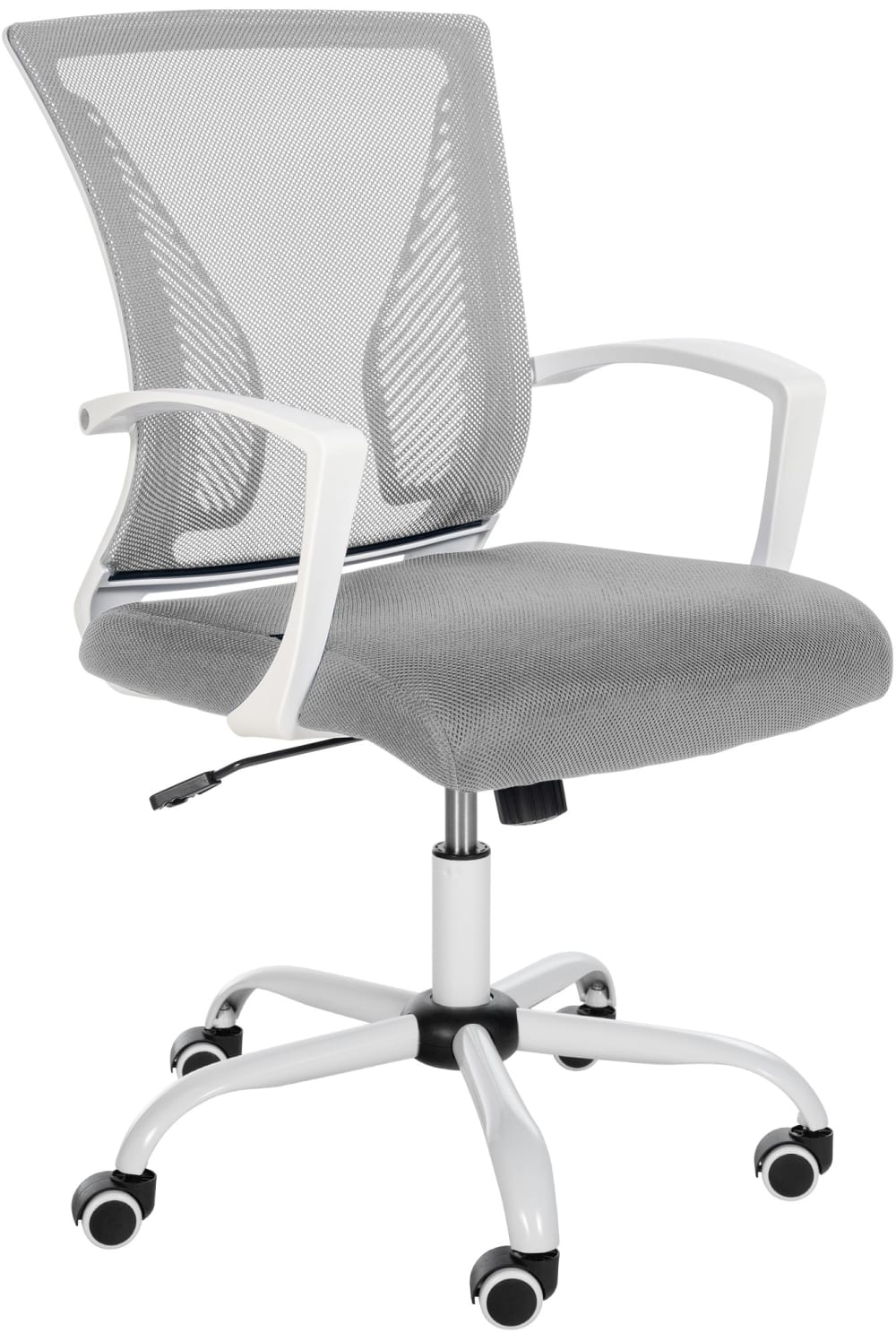 Sedia da ufficio regolabile in microfibra colore grigio chiaro - Modello Contemporaneo - Microfibra