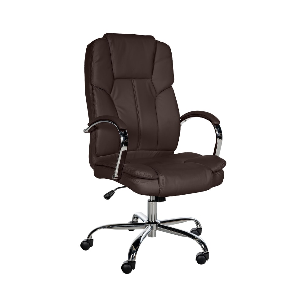 Chaise de bureau réglable pivotant en pvc und synthetik Marron