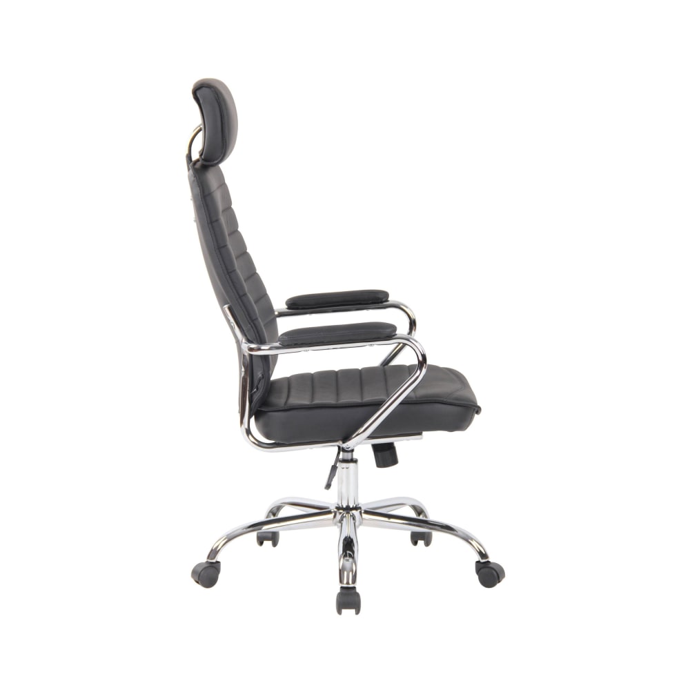 Silla de oficina giratoria regulable en Cuero auténtico Negro - Maisons du Monde