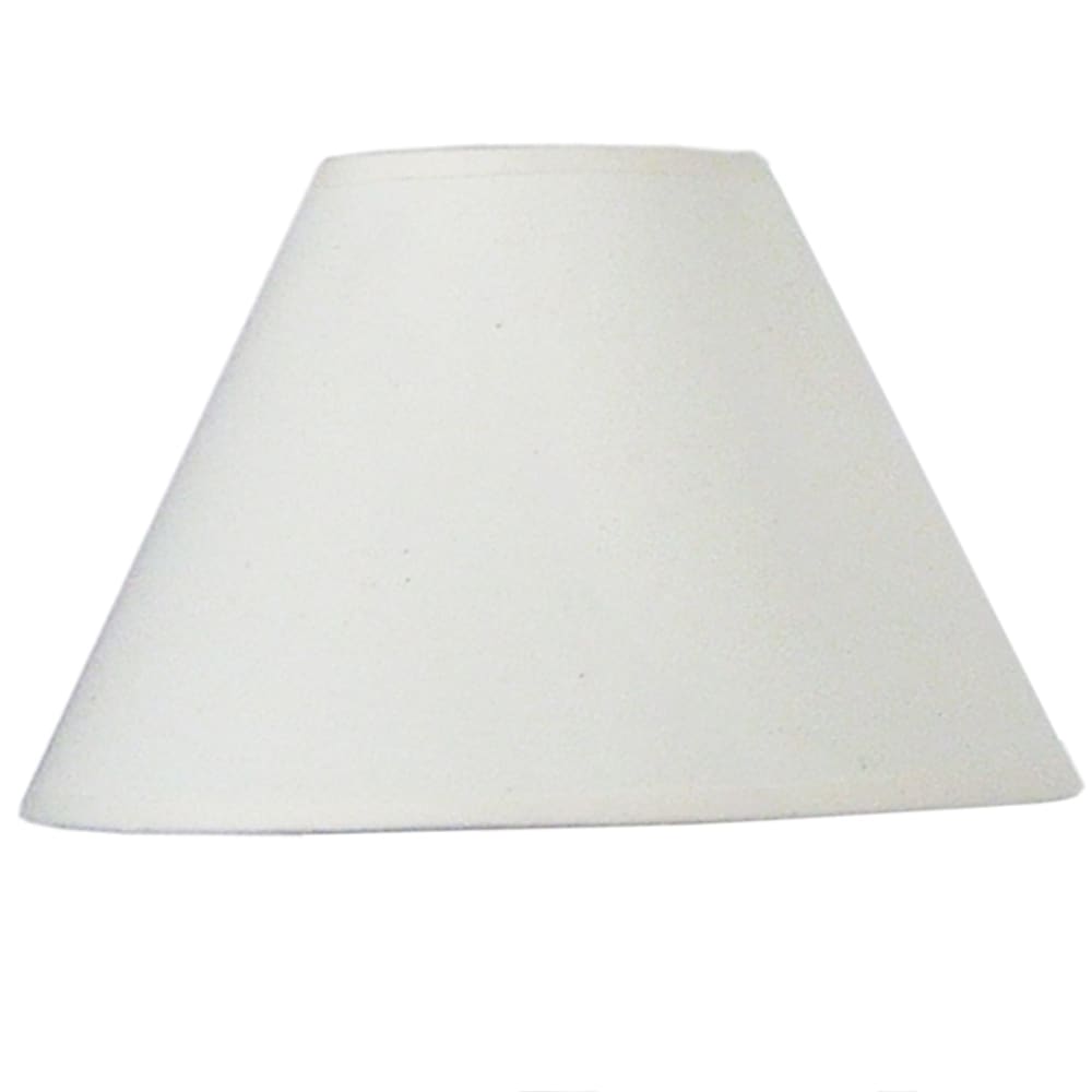 Lustre métal et bois blanc abatjour tissu écru — vue 4