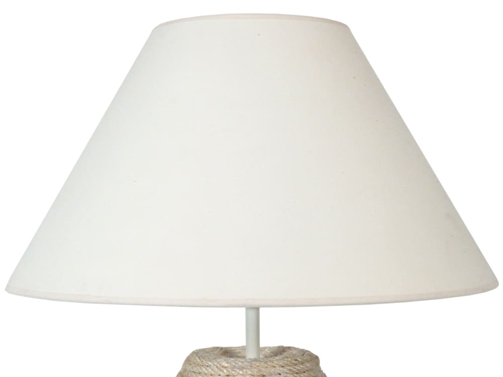Lampe de table sisal abat-jour tissu écru — vue 4