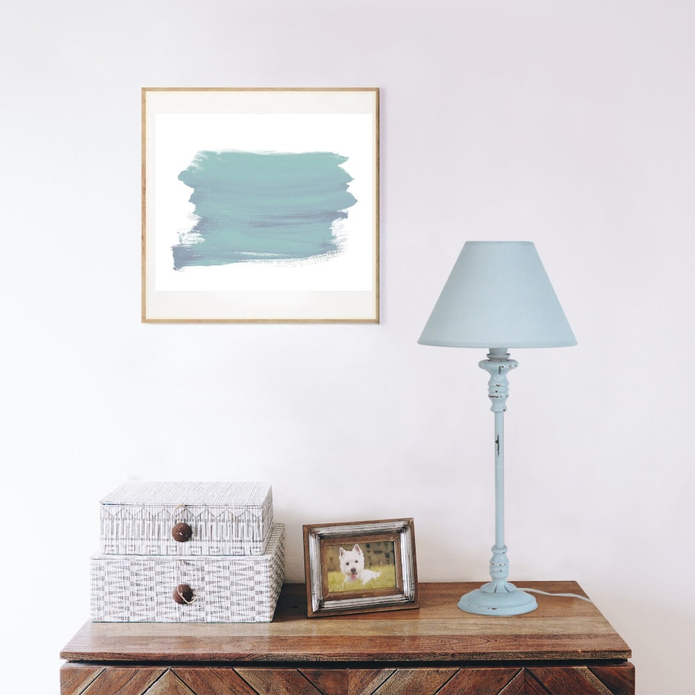 Lampe de chevet métal gris abat-jour gris