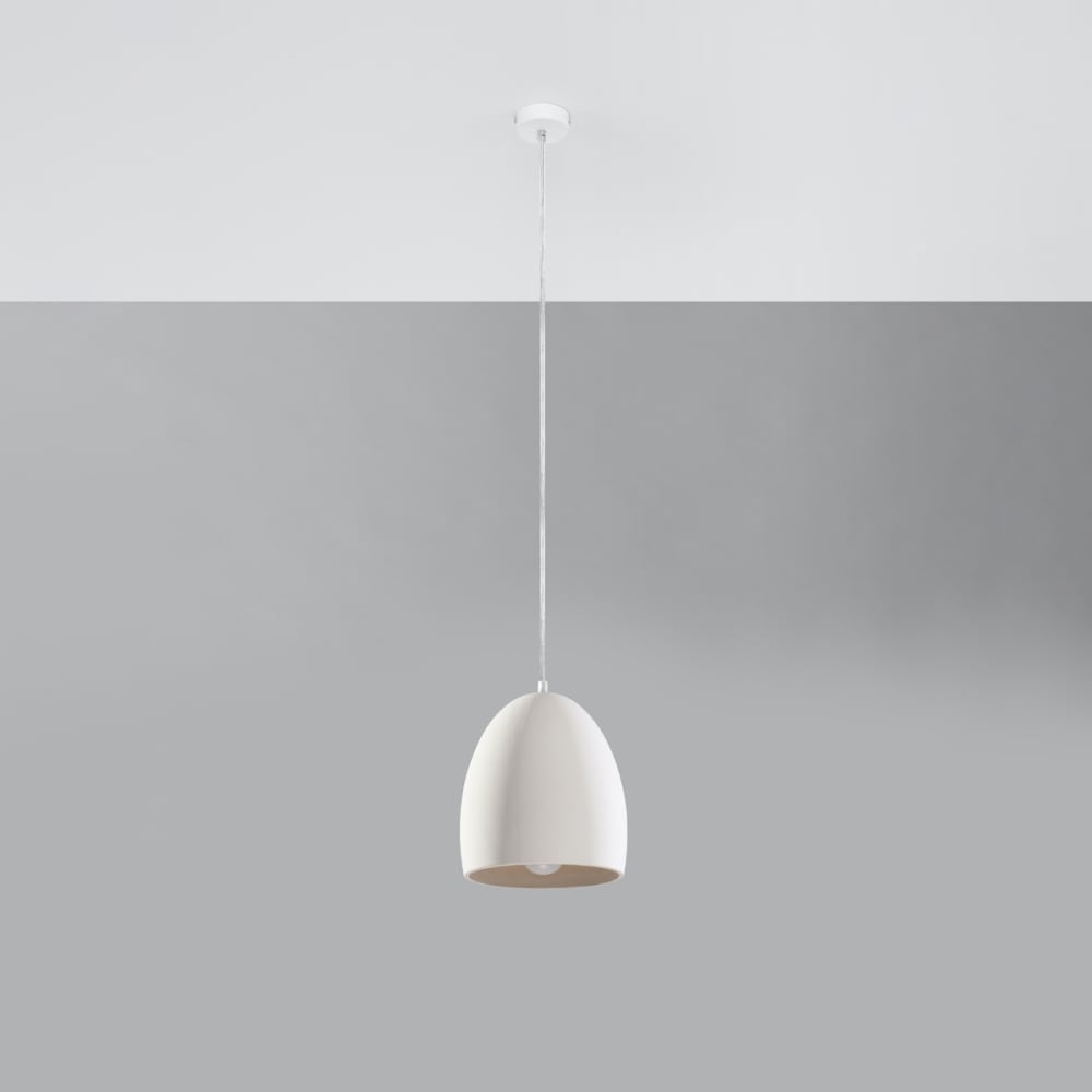 Suspension Céramique Blanc E27 1 Flawiusz — vue 3