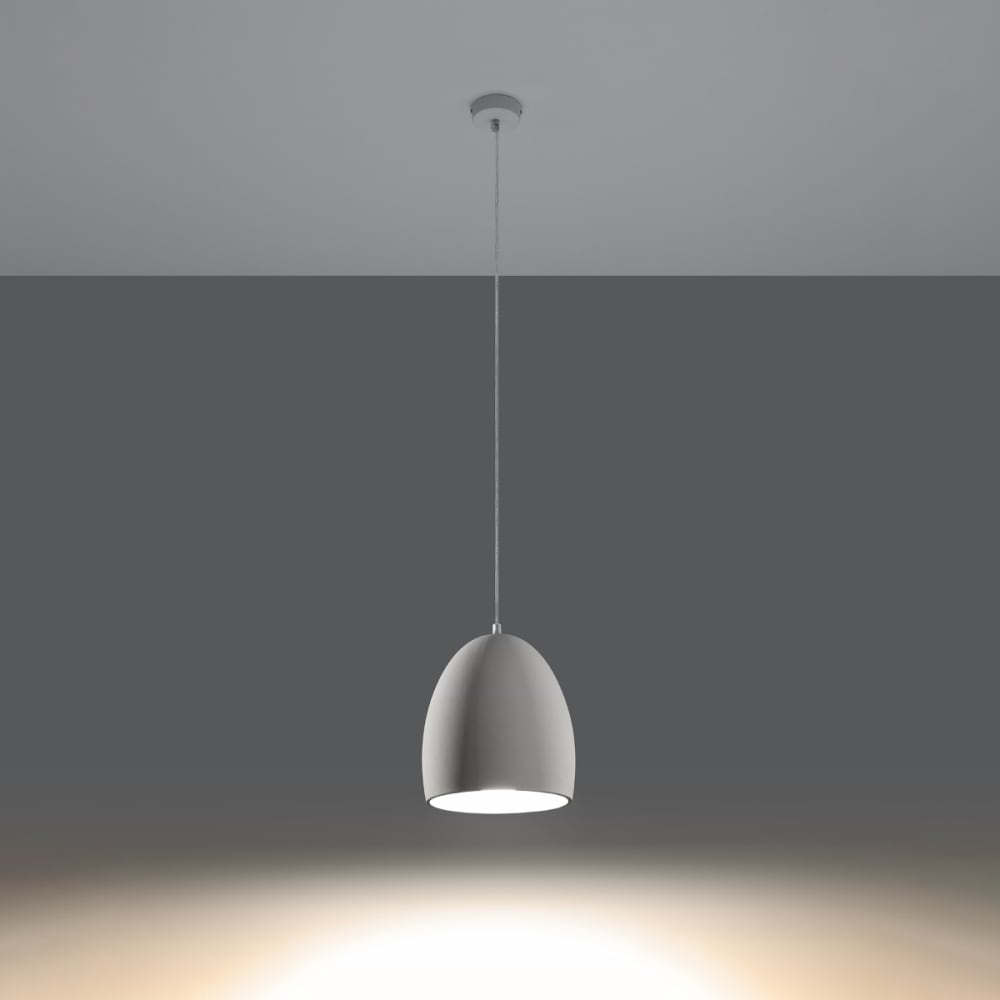 Suspension Céramique Blanc E27 1 Flawiusz — vue 4
