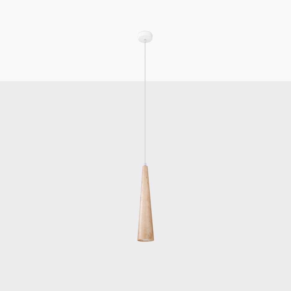 Lampada a sospensione naturale legno - Sollux Lighting