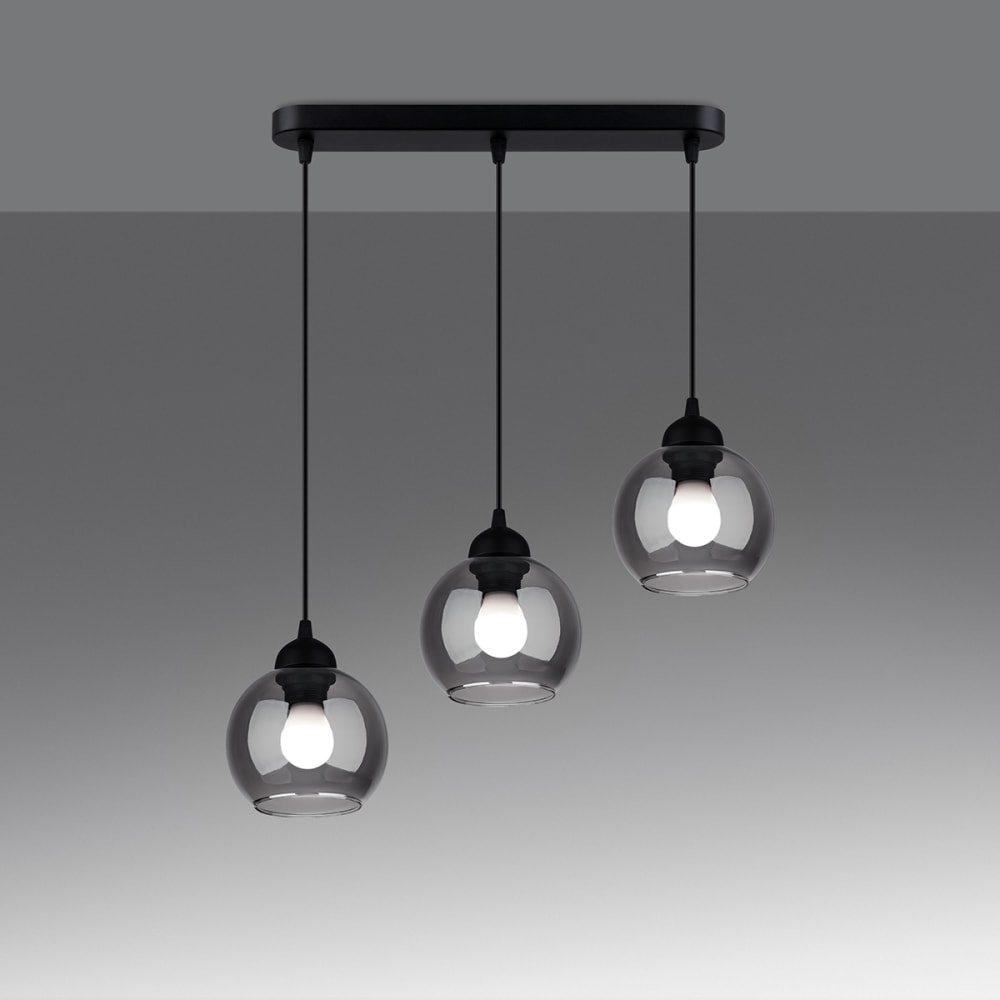 Suspension ronde en métal, noir L: 45cm — vue 4