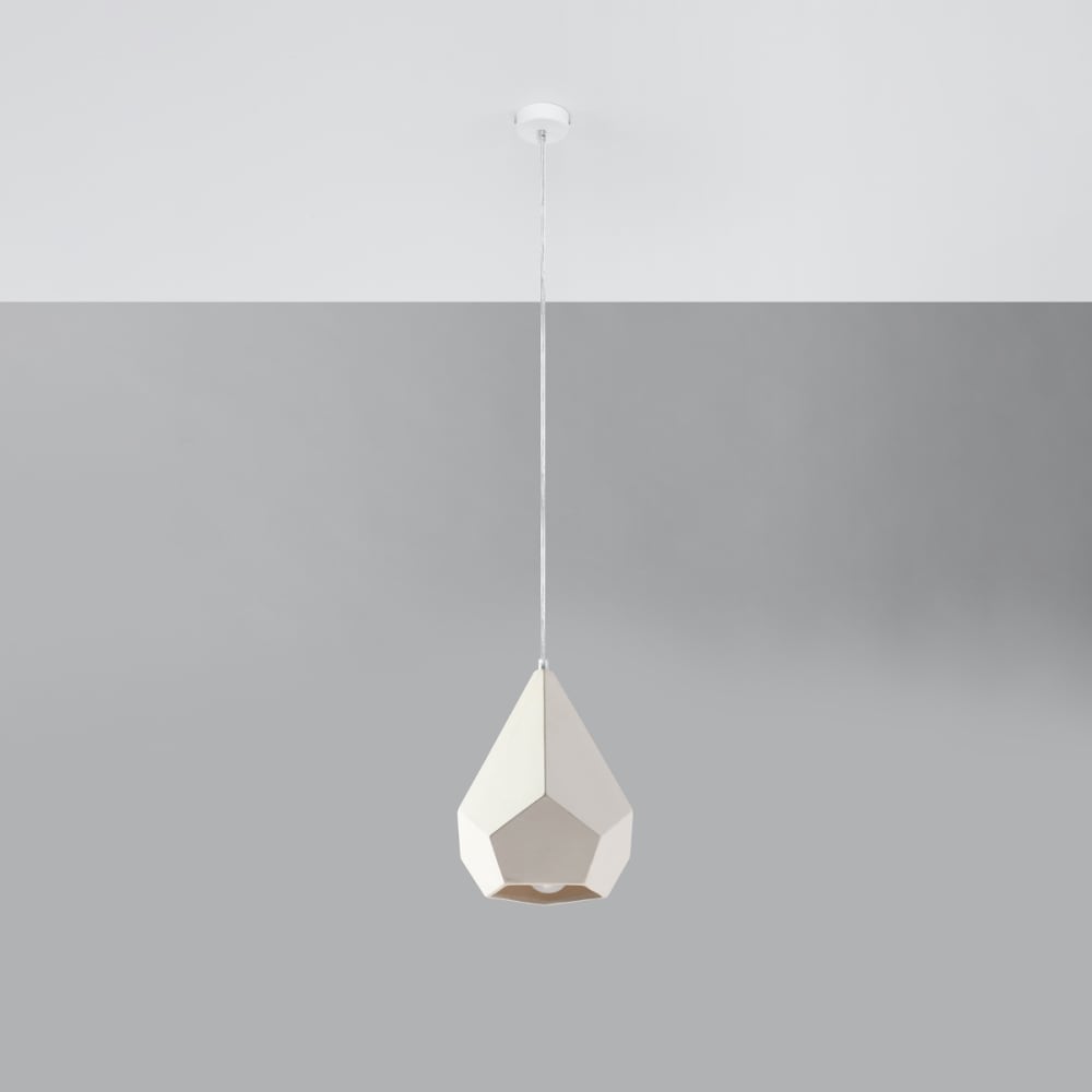 Suspension Céramique Blanc E27 1 Pavlus — vue 3