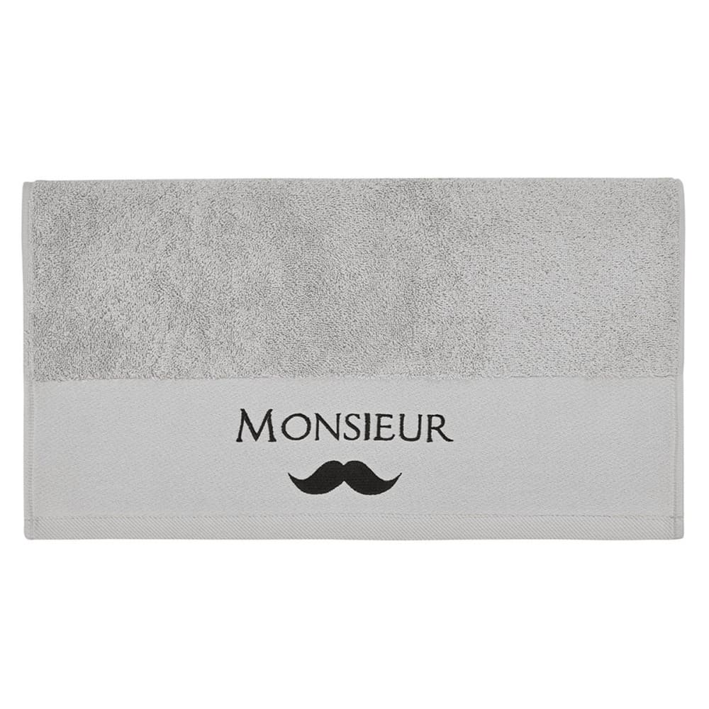 Serviette de toilette en coton Gris Cendré 50x100 cm