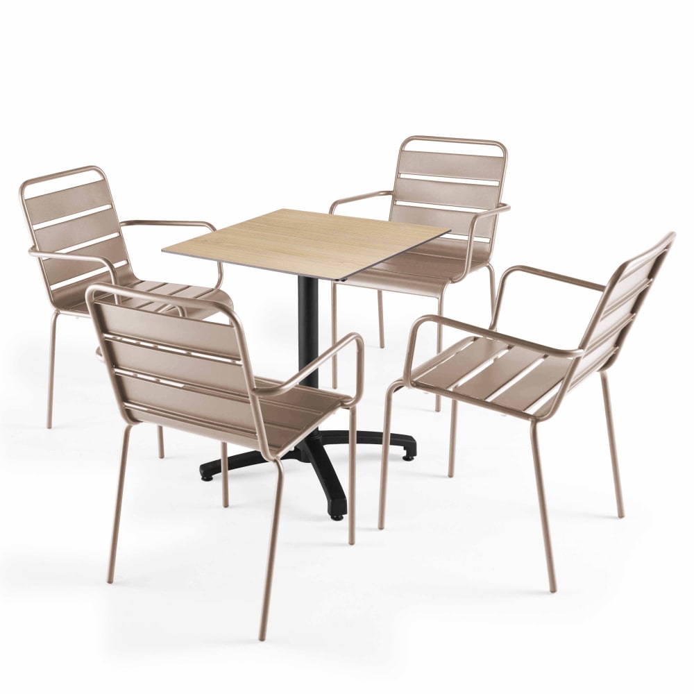 ensemble table terrasse - fauteuils