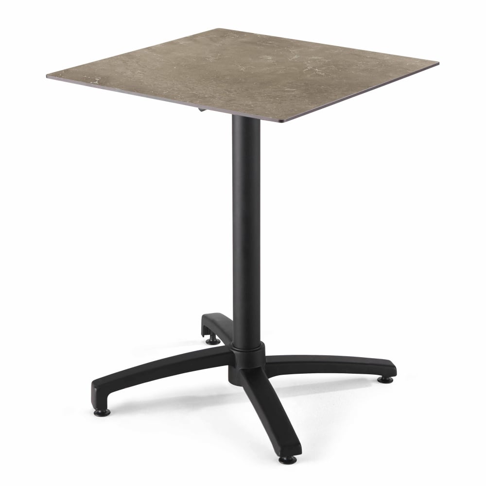 Table de terrasse 60 cm inclinable stratifié en beton marbre beige
