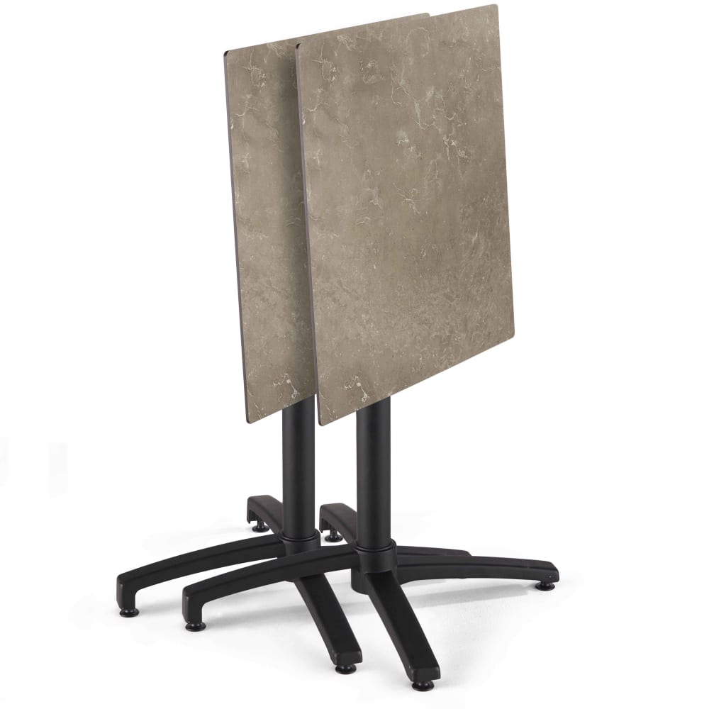 Table de terrasse 60 cm inclinable stratifié en beton marbre beige