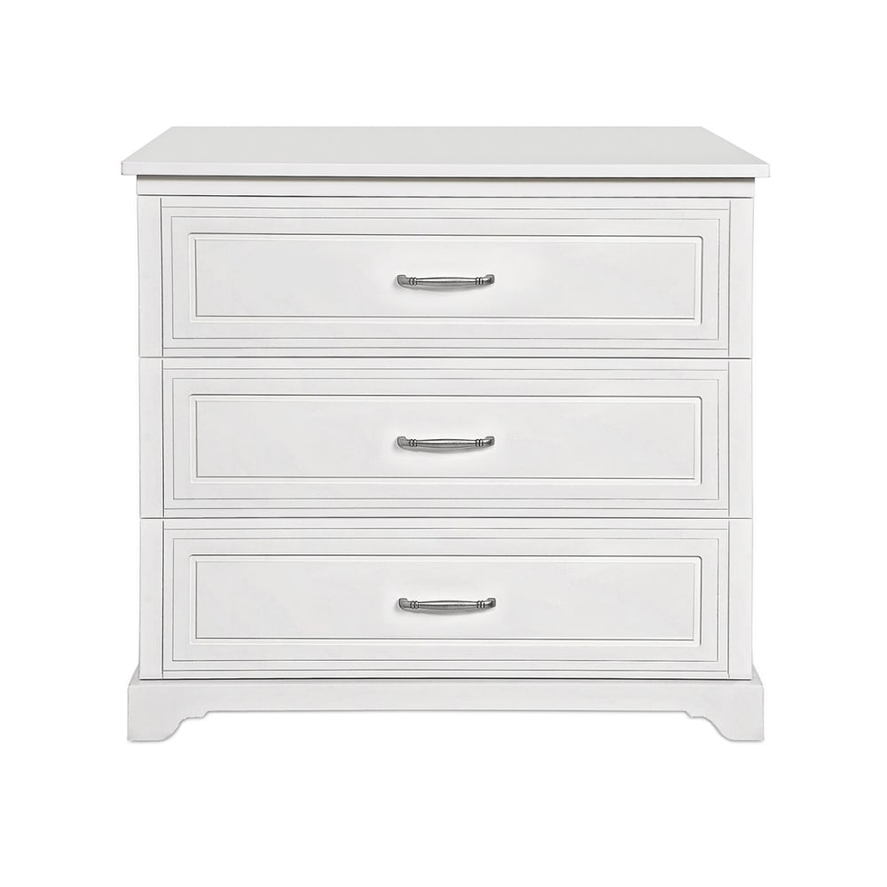 Commode 3 tiroirs panneaux mdf blanc - Maisons du Monde