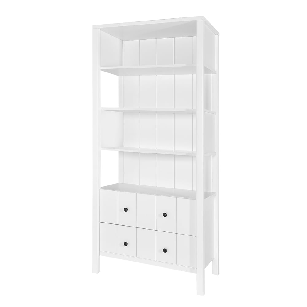 Bibliothèque 2 tiroirs blanc