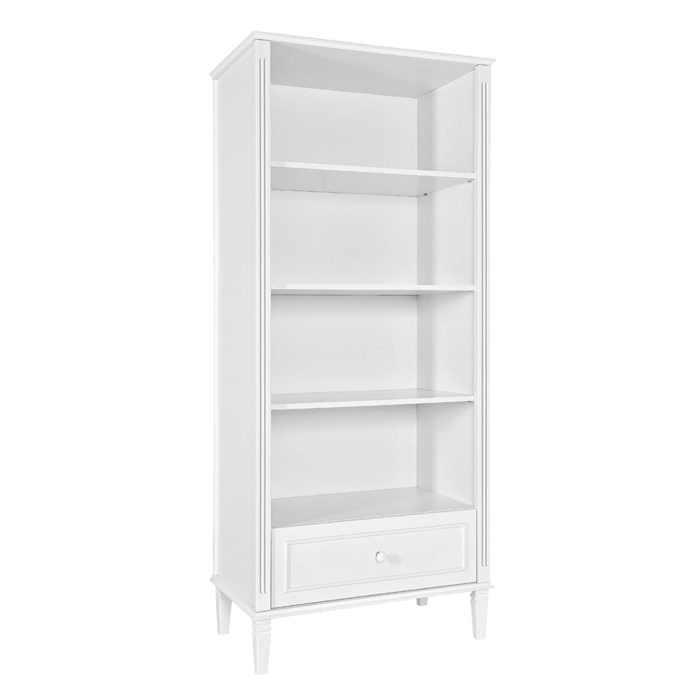 Bibliothèque 1 tiroir panneaux mdf blanc