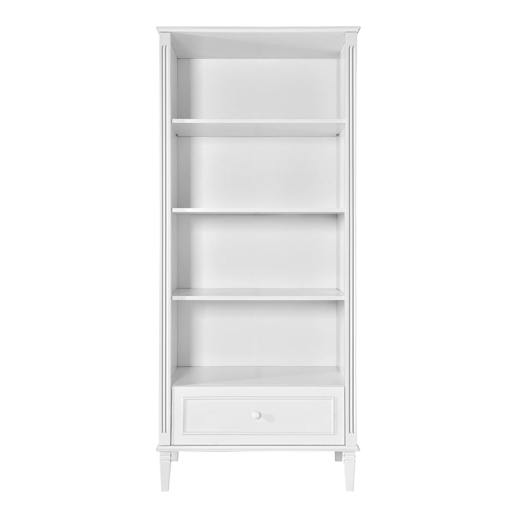 Bibliothèque 1 tiroir panneaux mdf blanc - Maisons du Monde