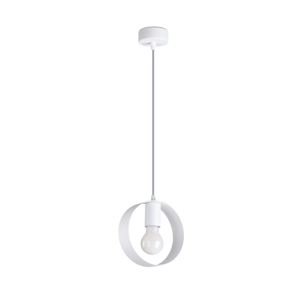 Sollux Lighting Hängelampe aus Stahl, Höhe 120 cm, weiß style modern - Stahl