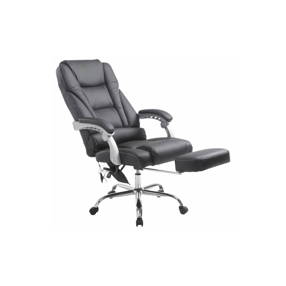 Chaise de bureau massant et réglable en pvc und synthetik Noir