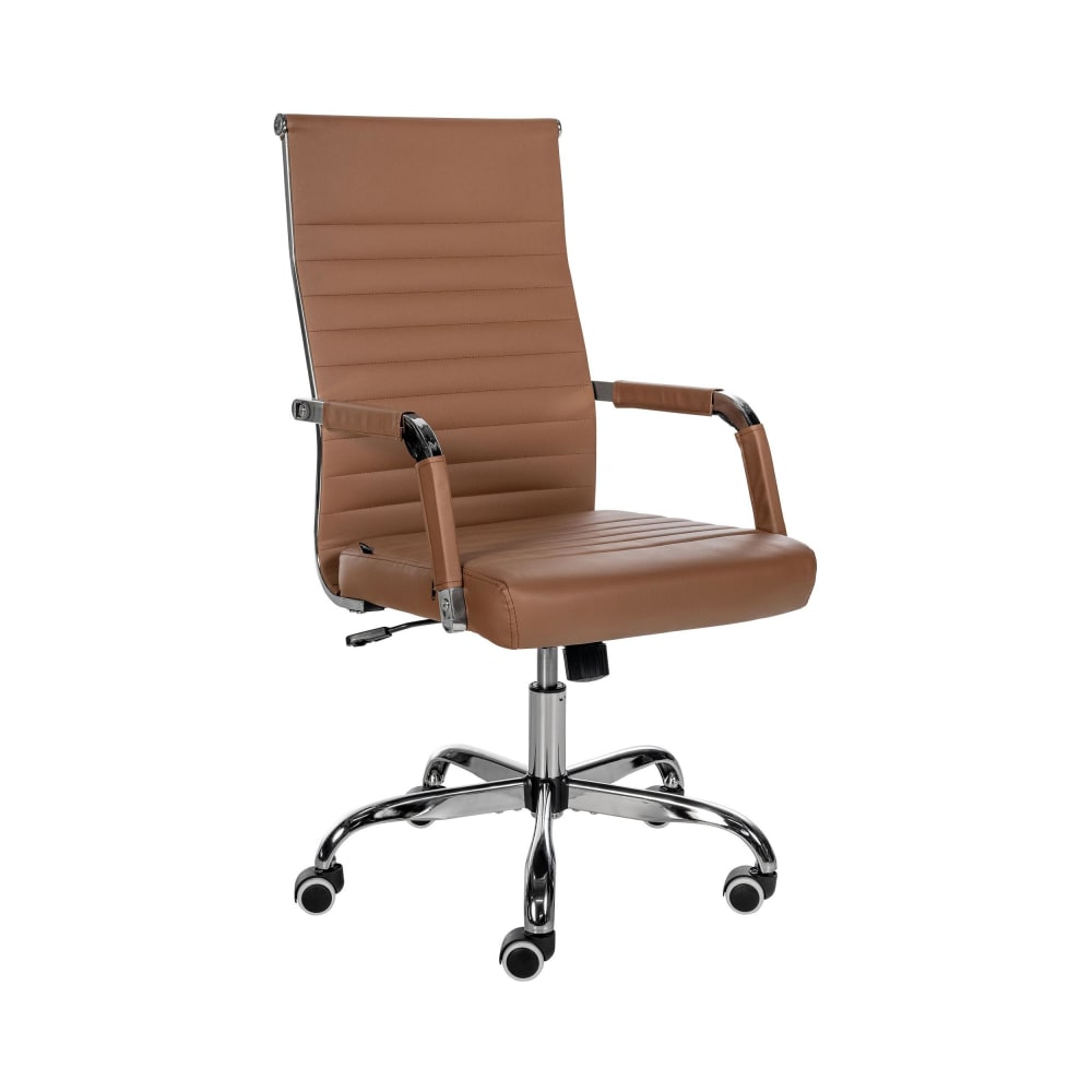 CLP Bürostuhl drehbar höhenverstellbar aus Kunstleder hellbraun style modern - Pvc - Polyvinlychlorid