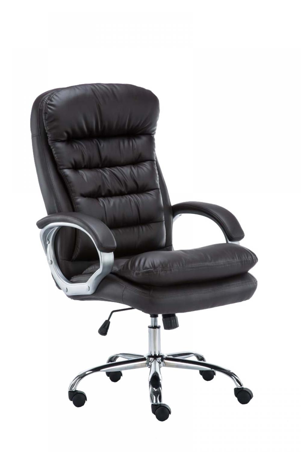 CLP Bürostuhl höhenverstellbar drehbar aus Kunstleder braun style modern - Pvc - Polyvinlychlorid