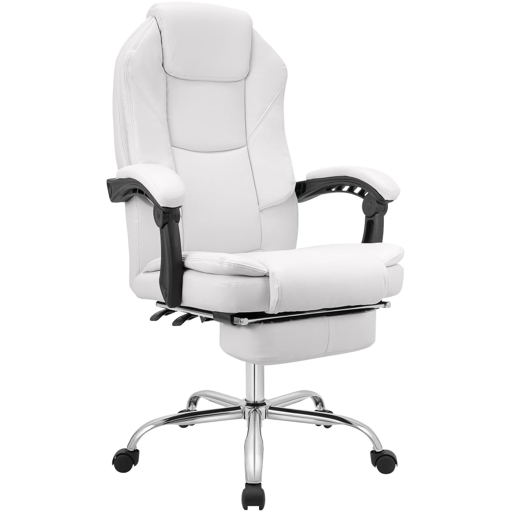 Silla de oficina giratoria regulable en simil cuero blanco - Maisons du Monde