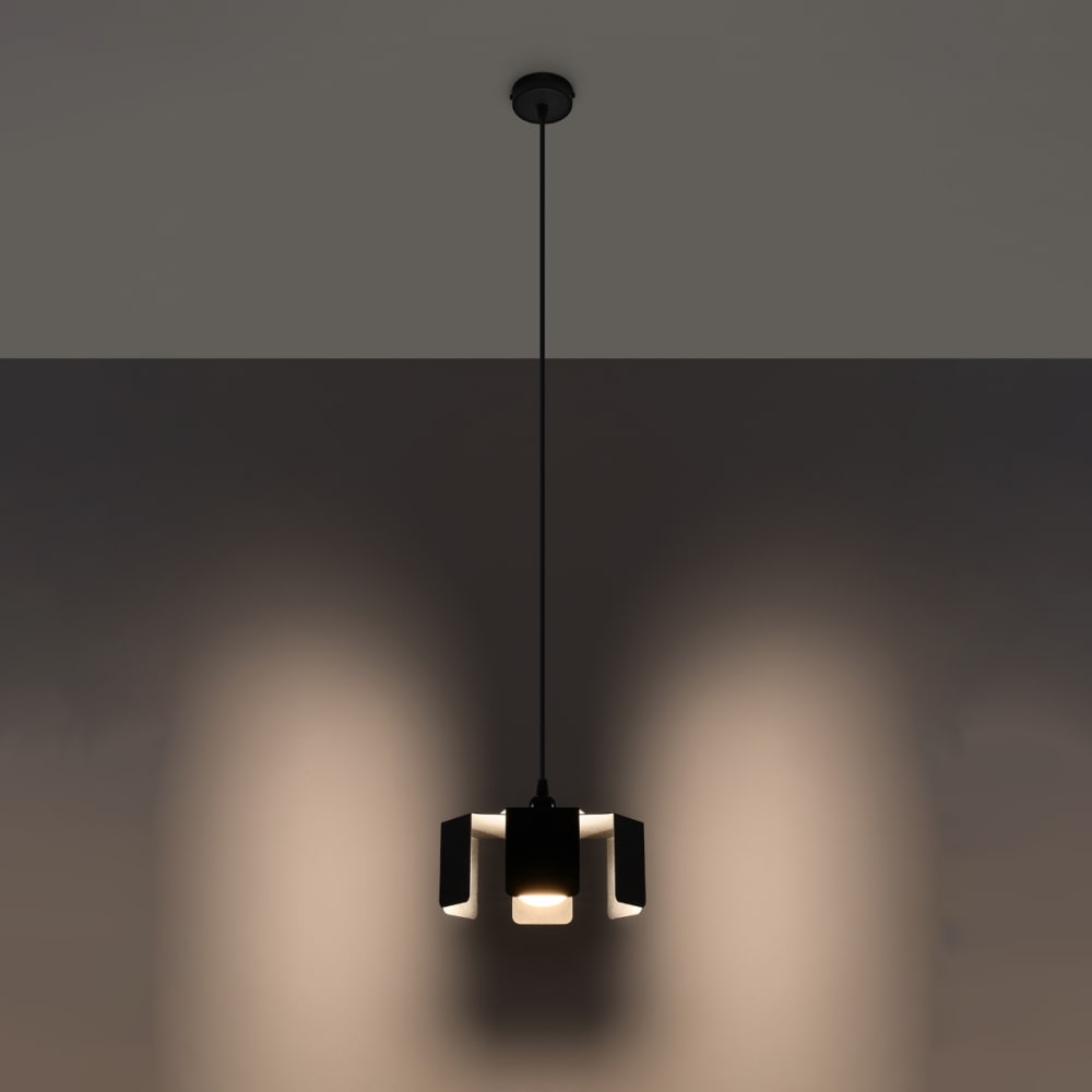 Lampe suspendue acier noir h 110 cm — vue 4
