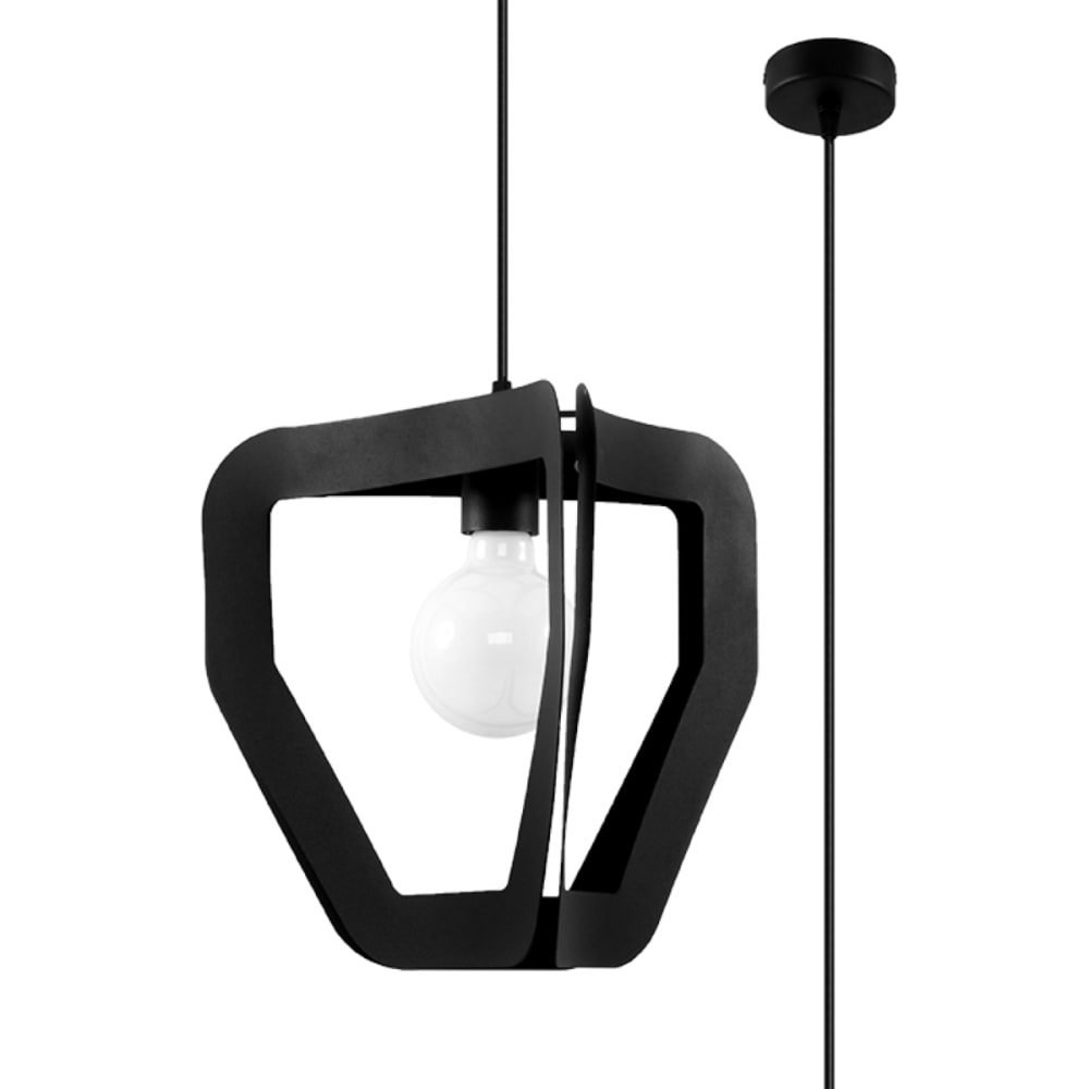 Sollux Lighting Pendelleuchten aus Stahl in Schwarz style classic chic Schwarz Stahl