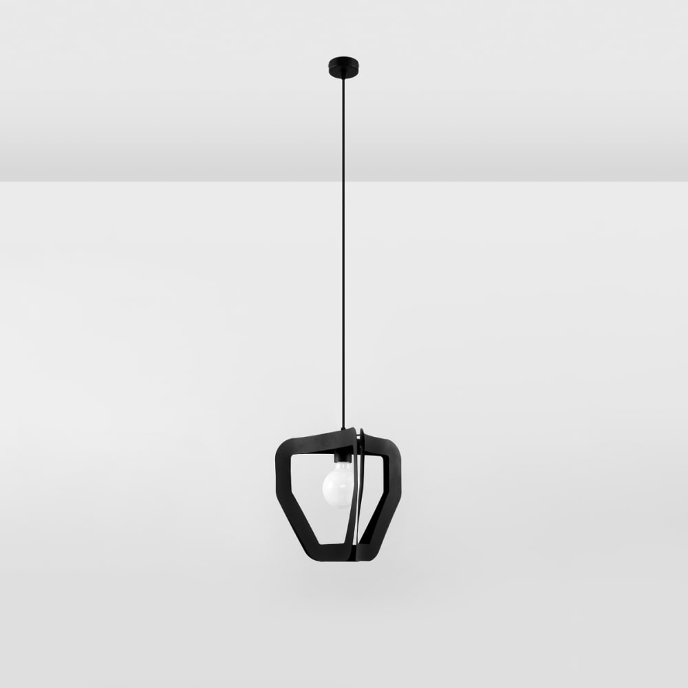 Suspension Acier Noir E27 1 Tres — vue 3