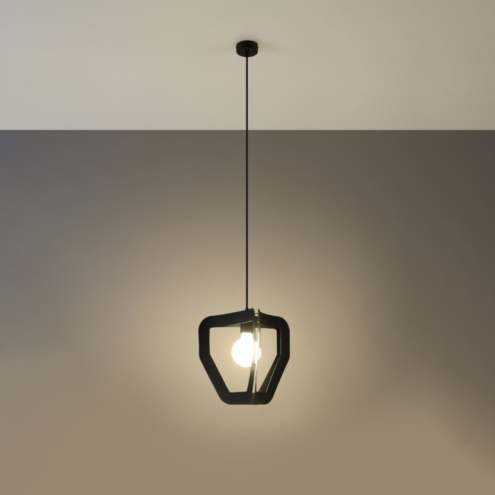 Suspension Acier Noir E27 1 Tres — vue 4