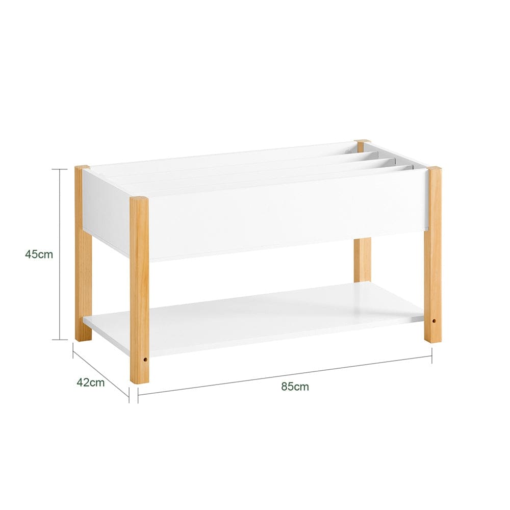Meuble de rangement à livres et jouets pour enfants effet bois blanc (SoBuy) - Image 3