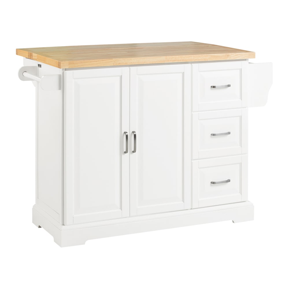 isla de cocina con tablero extensible mdf blanco