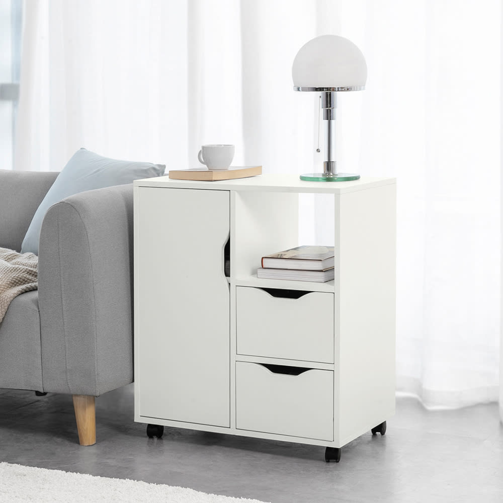 Caisson de bureau compact avec tiroirs et rangements 60x70x35 cm - Maisons du Monde