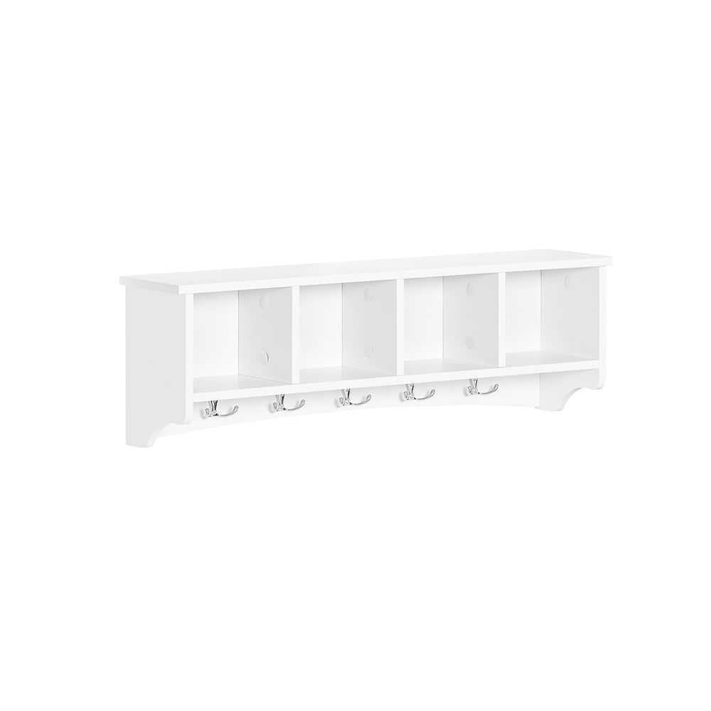 Perchero de pared con 4 cubos mdf blanco