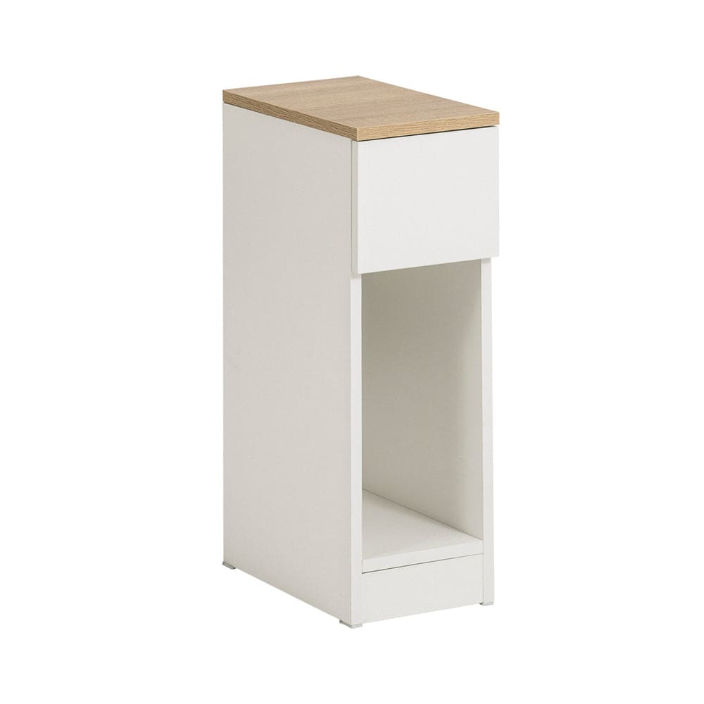 SoBuy Nachttisch mit Schublade für Boxspringbett PB MDF Weiß Weiß Spanplatte