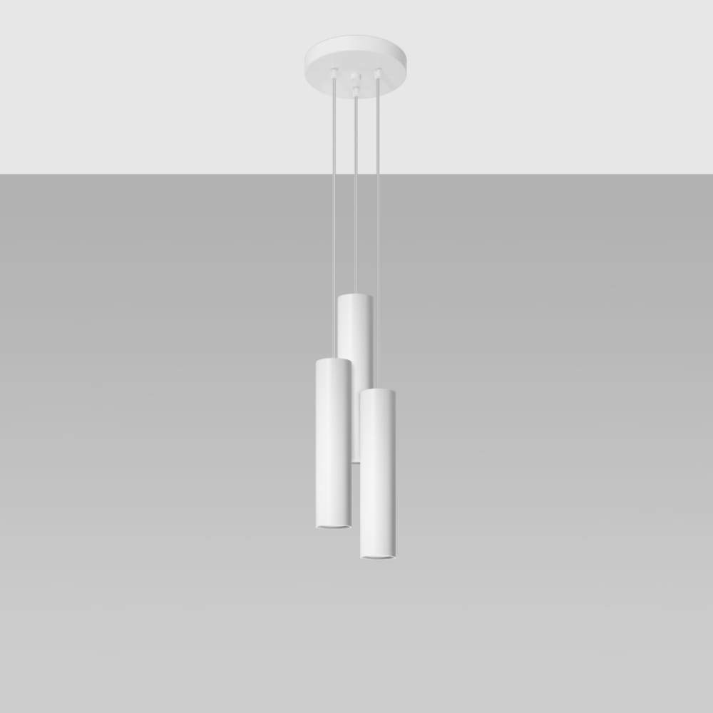 Lámpara de techo blanco acero alt. 110 cm - Maisons du Monde
