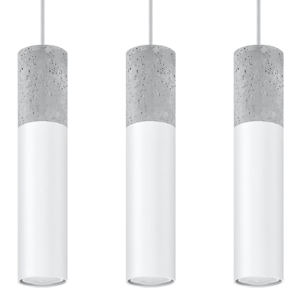 suspension Acier Blanc/Gris