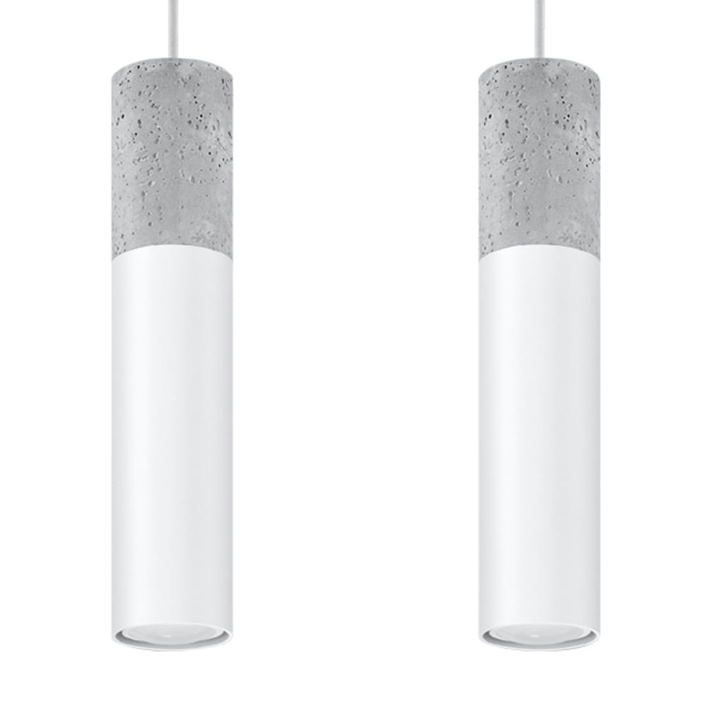 suspension Acier Blanc/Gris