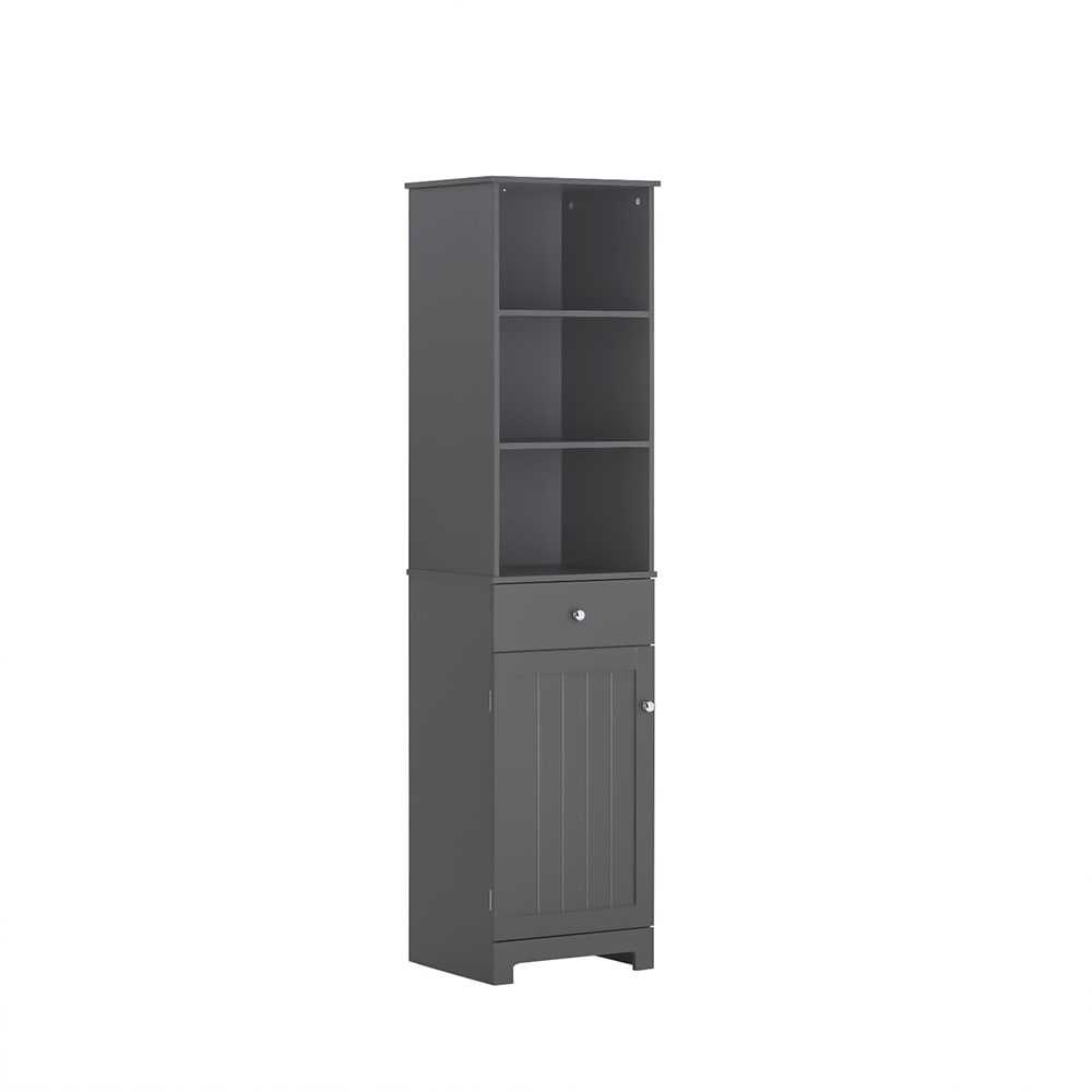 Badezimmerschrank Mit 3 FäChern MDF Grau