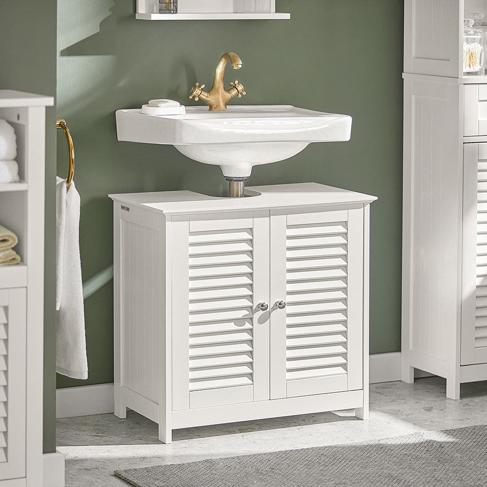 Armario para debajo del lavabo 2 puertas y 2 estantes mdf blanco - Maisons du Monde