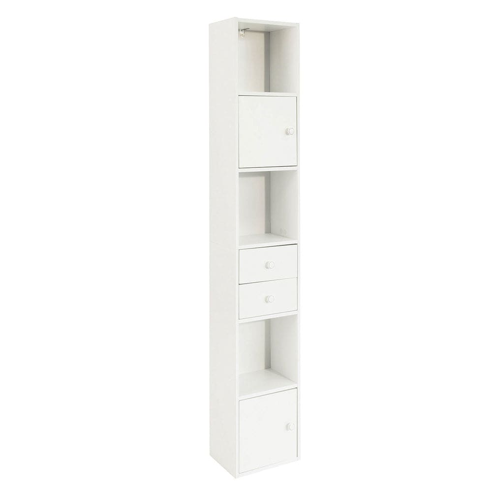 Hochschrank Mit Schubladen Und TüRen Holz Weiß
