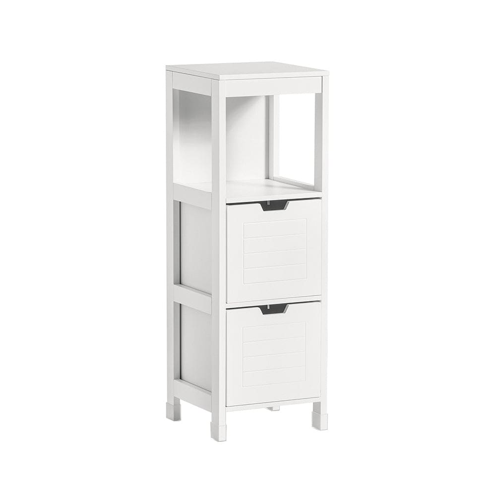 Armario de baño con 1 estante y 2 cajones mdf blanco