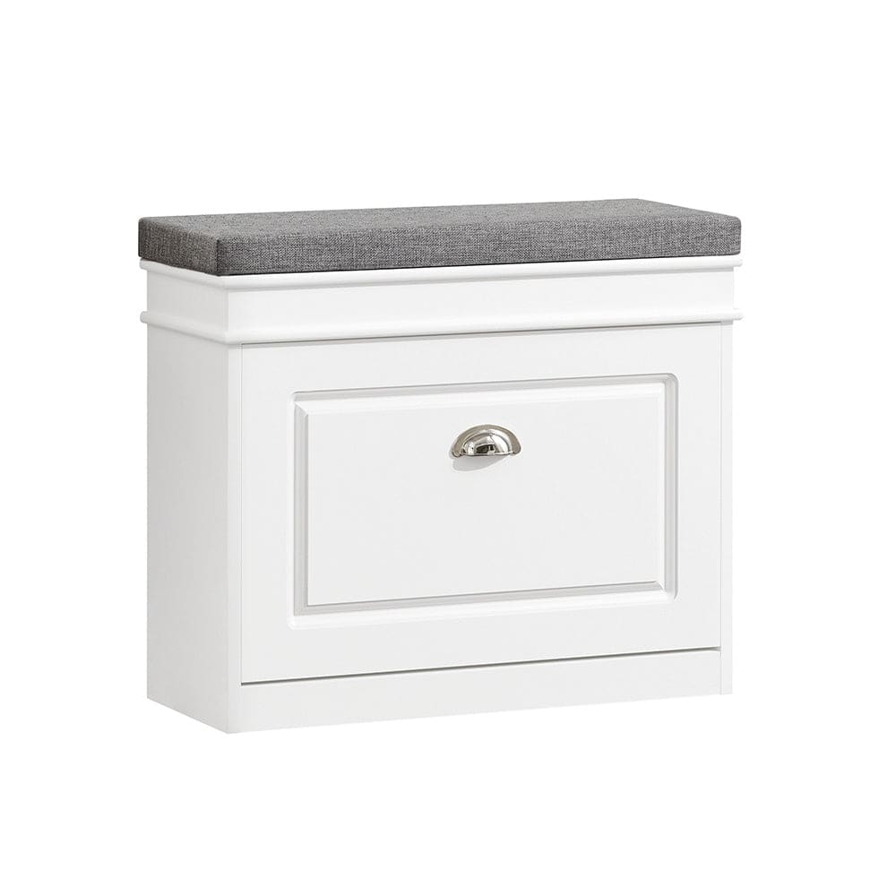 Banco zapatero con 1 solapa mdf blanco