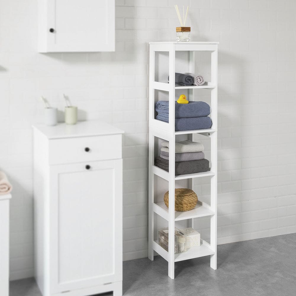 Meuble colonne effet bois blanc - Maisons du Monde