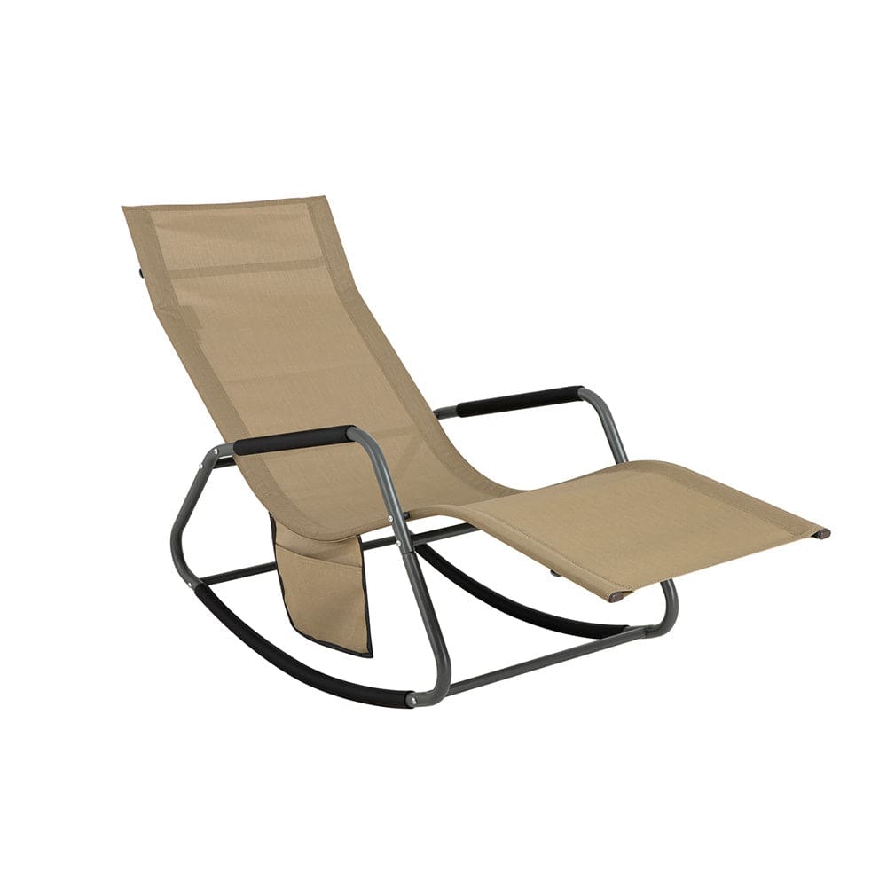 Fauteuil à bascule pour jardin marron