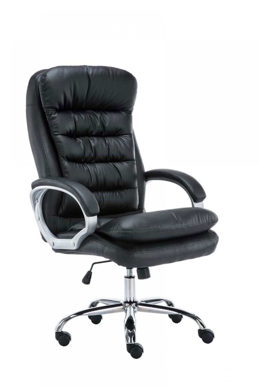 CLP Bürostuhl höhenverstellbar drehbar aus Kunstleder schwarz style modern - Pvc - Polyvinlychlorid