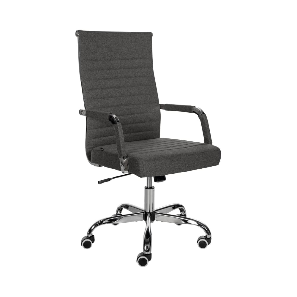 Chaise de bureau réglable pivotante en stoff Gris foncé